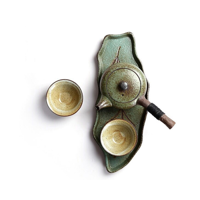 陶瓷茶具 一壶两杯 茶盘