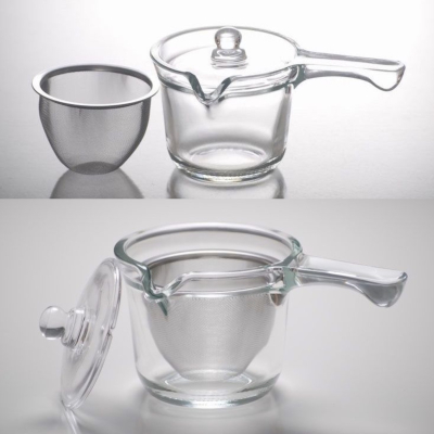 一体式独特透明玻璃茶壶 250毫升 含过滤网