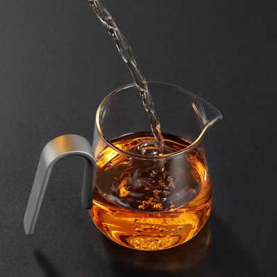 modern glass tea pitcher