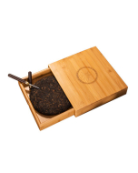 2 in 1 Bambus Tee Tablet und Tee box für Pu Erh Tee