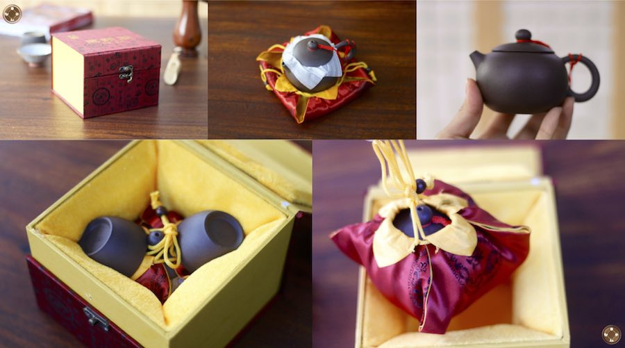 yixing teepot in gift packaging