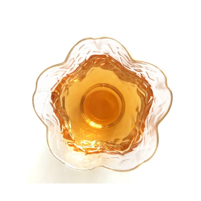 Taza de Cristal Rugosa - Taza de Degustación de Té de Cristal en Forma de Flor 80ml