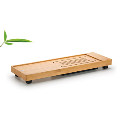 Bandeja de Té Gongfu de Bambú - Mesa de té con Sistema de Cajonera con Desagüe