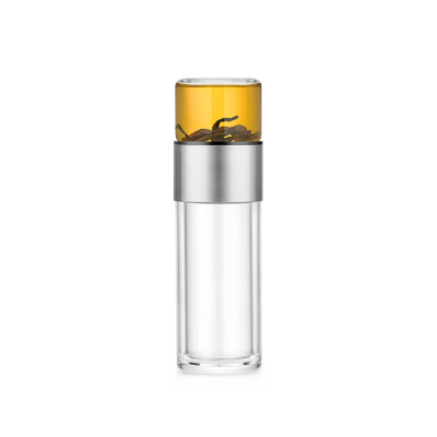 Botella Infusor de Té con Cristal de Doble Pared, con un Infusor/Contenedor 238 ml