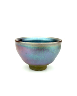Taza de té Jian Zhan ‘Espacio nacarado’ - Loza Jian Azul, Púrpura y Rosa