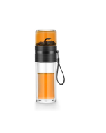 Double Wall Glass Tea Tumbler with Infuser/Storage 238 ml (8oz)