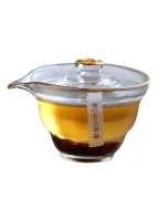 Tasse de thé en verre mat pour voyage - Opaque gaiwan facile infuseur a thé (150ml)