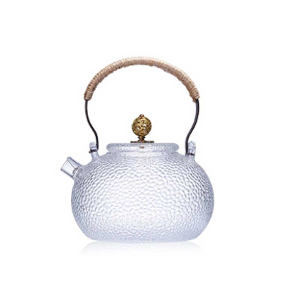 hammered glass teapot