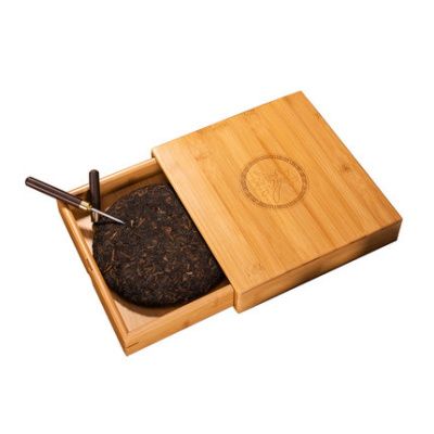 2 in 1 vassoio per il tè in bambù e scatola in legno per conservare il tè Pu Erh