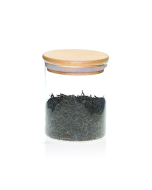 Contenitore ermetico da tè in vetro con coperchio di bambù (460 ml)
