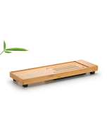 Vassoio da Tè in Bambù - Tavolo da Tè con Sistema di Cassetti Drenanti
