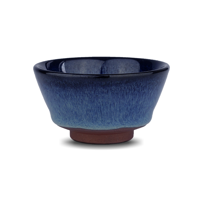 Chinese Chawan Bowl NO. 10 ‘Blue Vision’ - Ceramic Tea Bowl (50ml / 1.7oz)