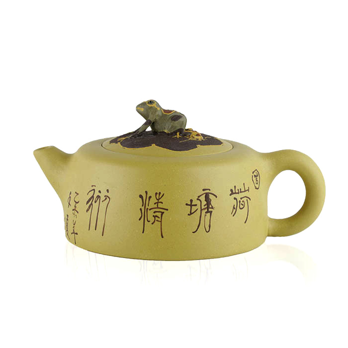 Duan Ni Clay Yixing Teapot with Frog on Lid (170 ml / 5.7 oz)