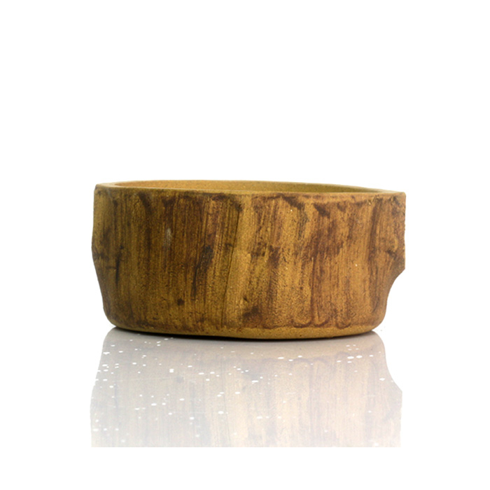 Mini Clay Tea Cup ‘Slice of Tree’ - Cool Yixing Tea Cups (40ml / 1.35oz)