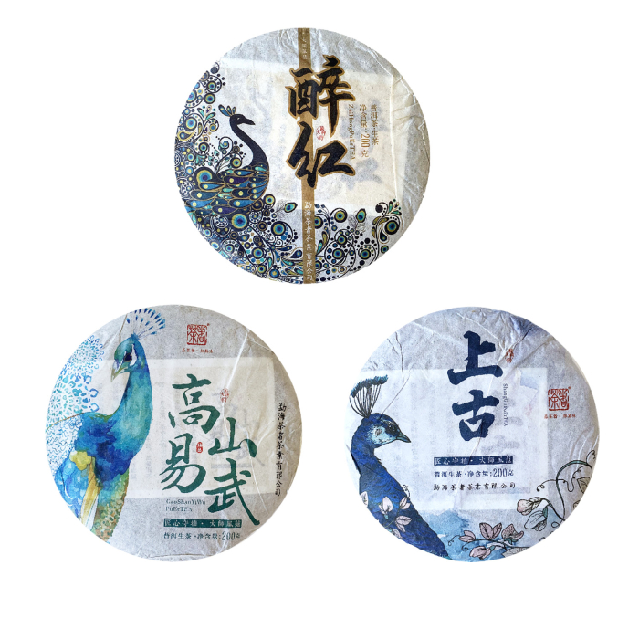 2020 Phoenix Raw Pu Erh Tea Collection: Ban Zhang, Yiwu, Bingdao
