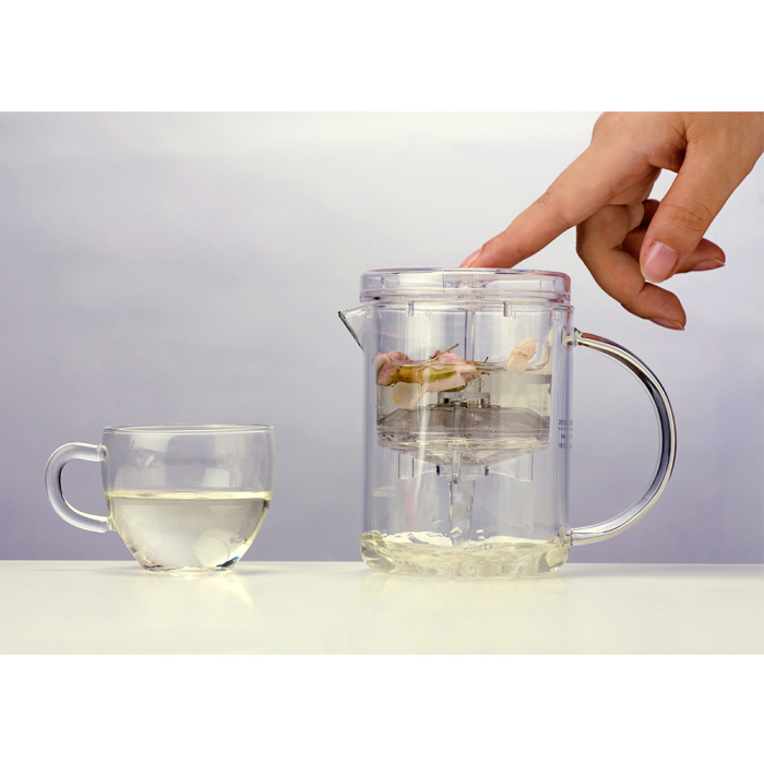 Mini Size Glass Teapot Tea Kettle-with Stainless