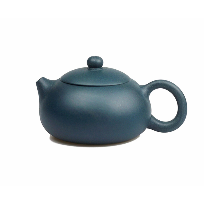 Handmade Green Clay Yixing Teapot - Round Xi Shi Hu Teapot 240ml