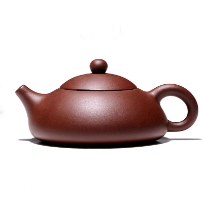 Di Cao Qing Clay Yixing Teapot + 2 Cups, Ban Piao Shape 220 ml
