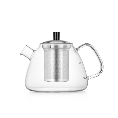 Large Clear Glass Teapot 