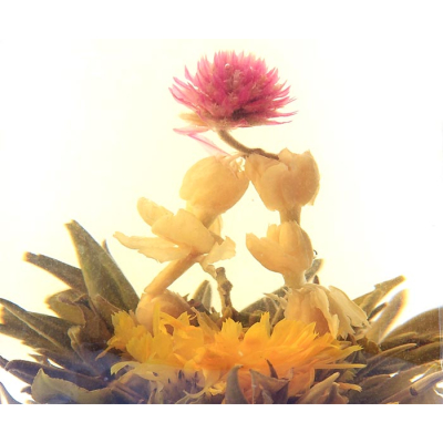 'Dance of Dragons' Jasmine Blooming Tea with Globe Amaranth, Marigold