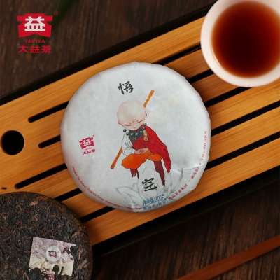 2016 Dayi Wukong &#039;The Monkey King&#039; Ripe Pu Erh Tea Cake 100g