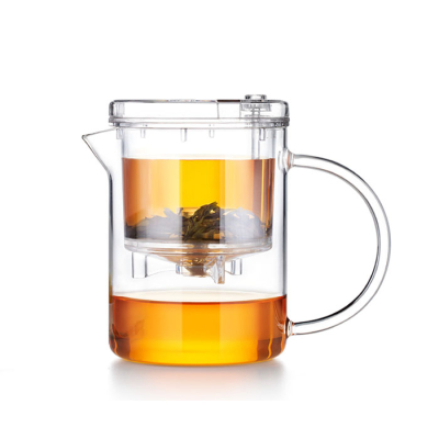 Small Glass Teapot with Infuser for Loose Tea (350 ml / 11.8 oz)