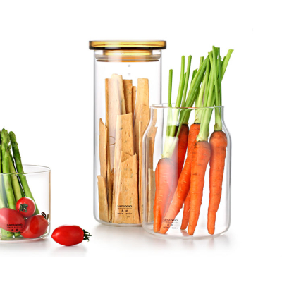 Large Glass Tea Jar with Lid - Dry Herbs & Food Storage Jar (900 ml / 30.4 oz)