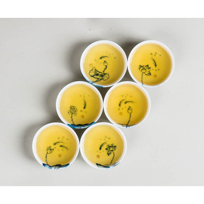 Porcelain tea cups set of 6 (66 ml / 2.2 oz)