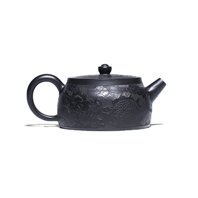 Hammered Glass Teapot with Metal Handle, Stove-Top Safe 700ml / 23.5oz