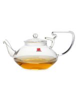 Heat resistant glass teapot with design handle (500ml / 17oz)
