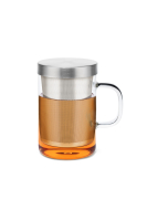 glass tea mug with lid
