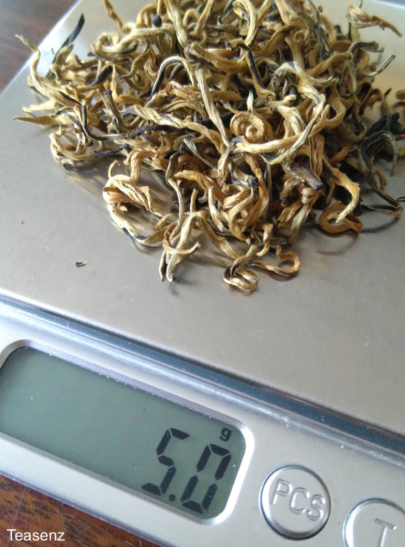 dian hong tea amount of leaves to use