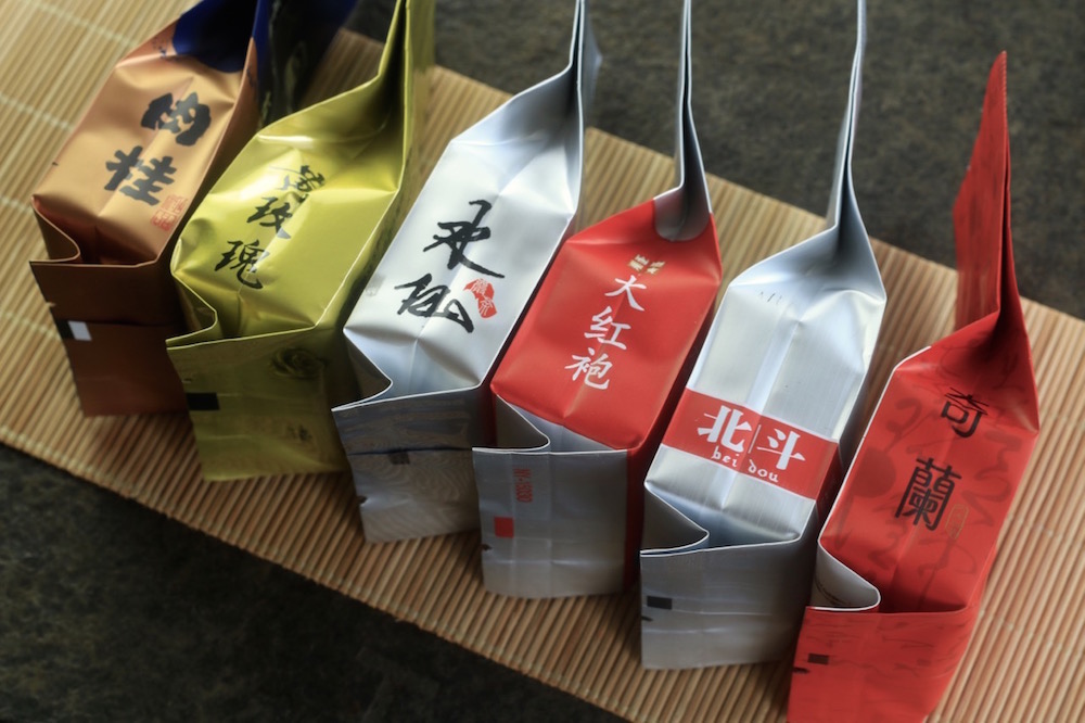 d'échantillons de thé Wuyi