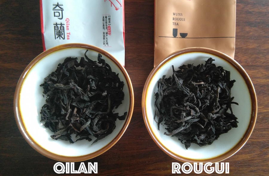 rougui qilan rock tea dry leaves