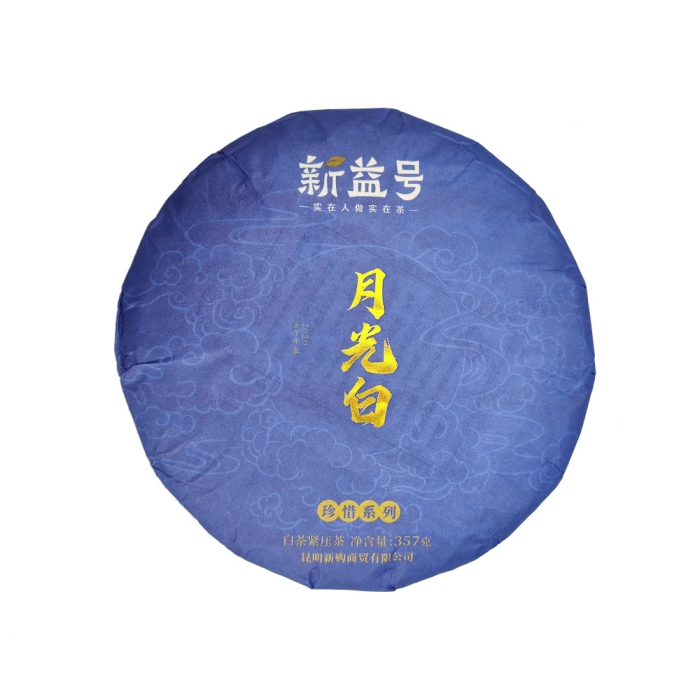 Moonlight White Vitt Te - Yue Guang Bai / Mei Ren Tea Cake 357g