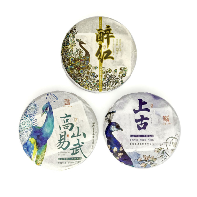 2020 Fågel Fenix Rå Pu erh Te-samling: Ban Zhang, Yiwu, Bingdao